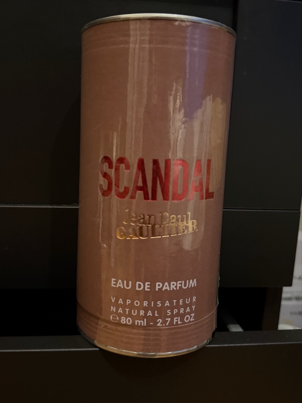 Jean Paul Gaultier box- Brown with Red Accents
